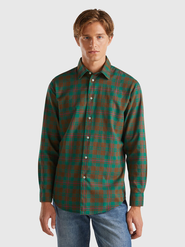 Camisa de franela de cuadros Hombre