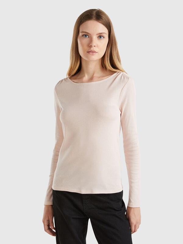Camiseta de manga larga de 100 % algodón Mujer
