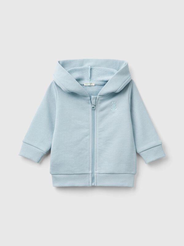 Sudadera de algodón orgánico con capucha Recién nacidos