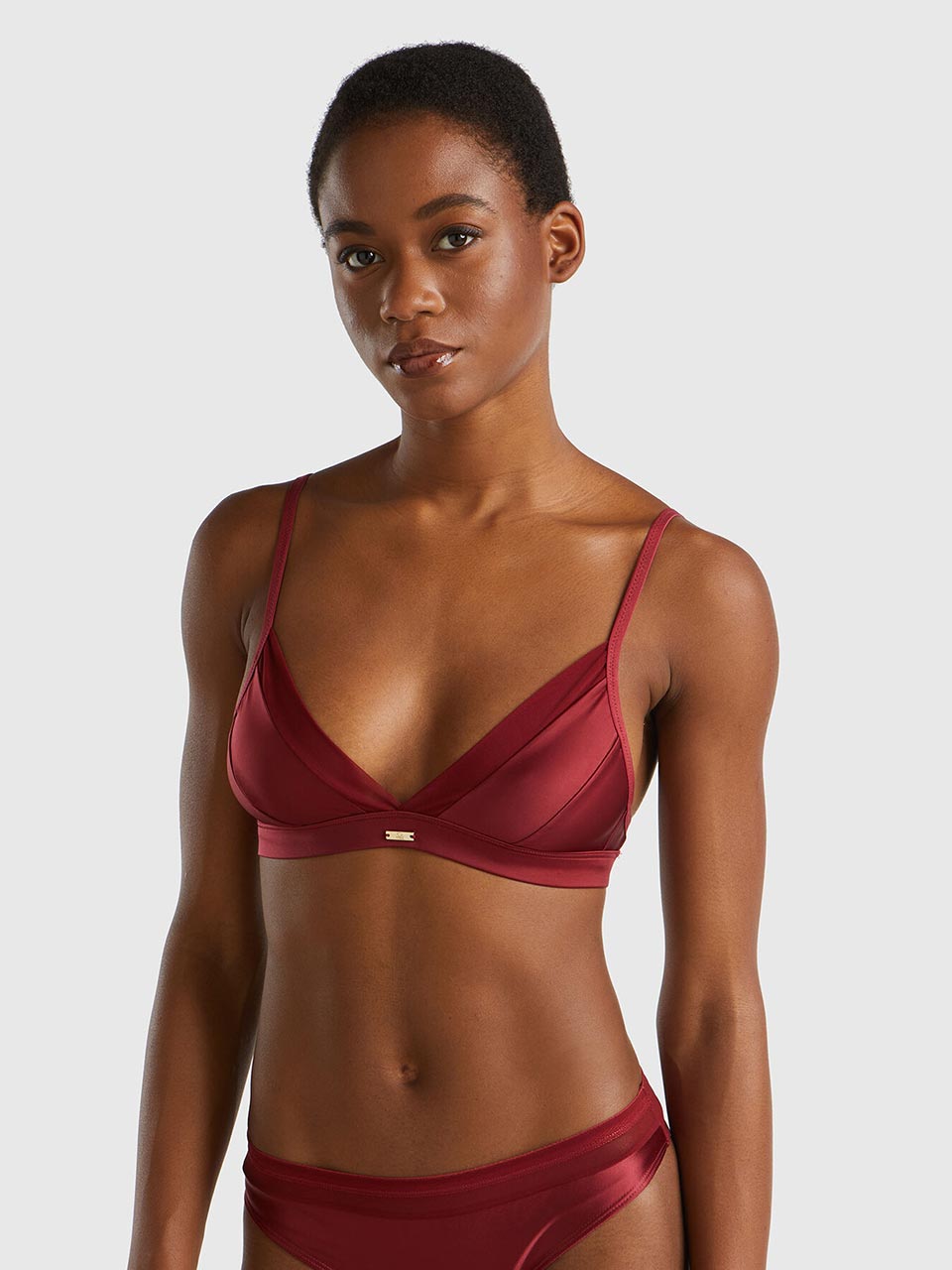 Sujetador triangular con lurex