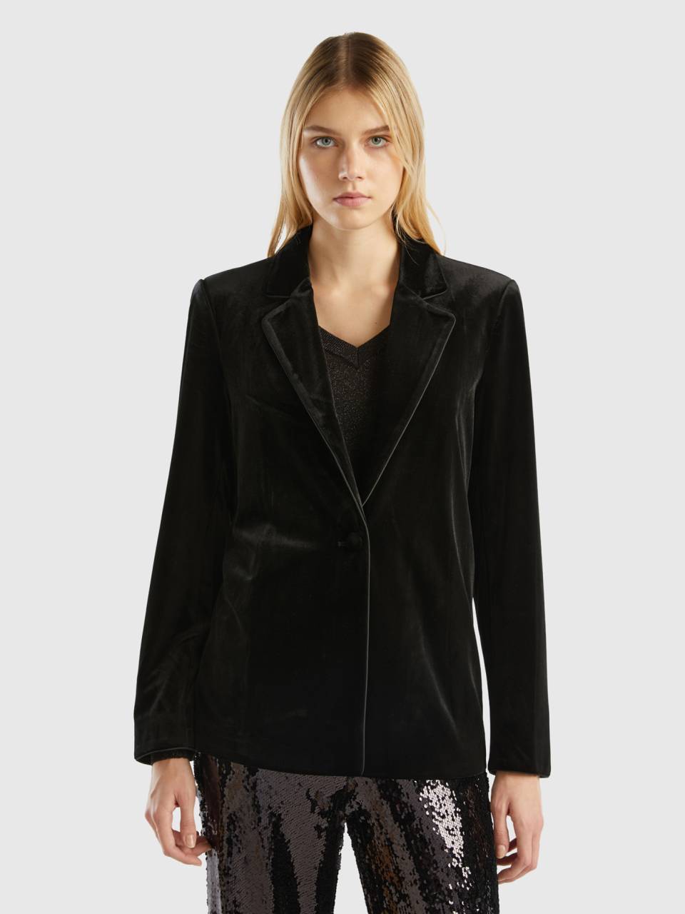 Chaquetas de terciopelo negro outlet